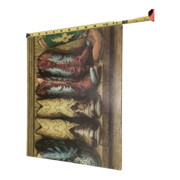 Ambesonne Western Countertop Art Colorful Cowboy Boots Plexiglass Cutting Board - Picture 10 of 10